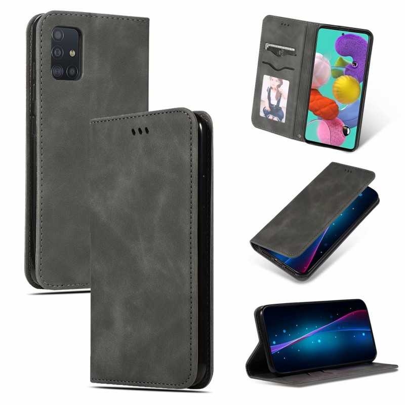 Galaxy A41 Flipfodral Kortfack Mocka