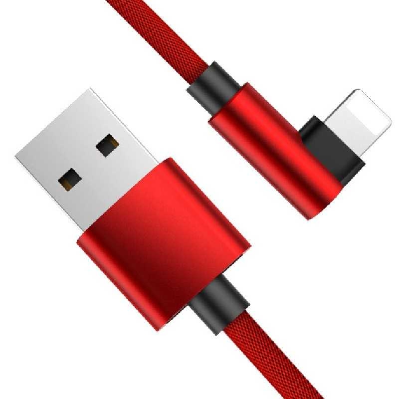 3m Slitstark Flätad Metallic Lightning Kabel Quick Charge 3.0