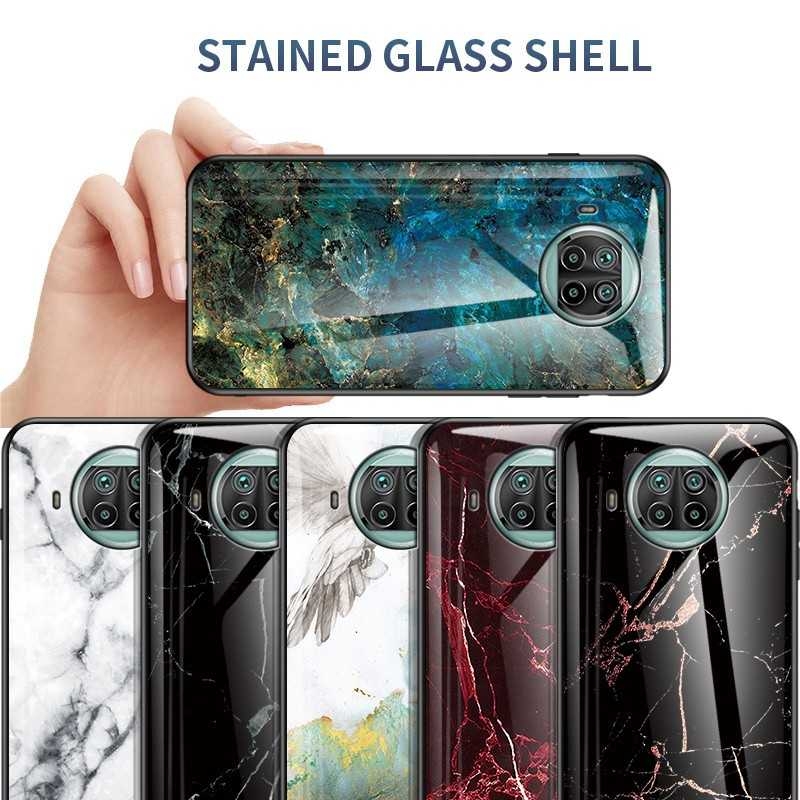Mi 10T Lite Marmorskal 9H Härdat Glas Baksida Glassback V2