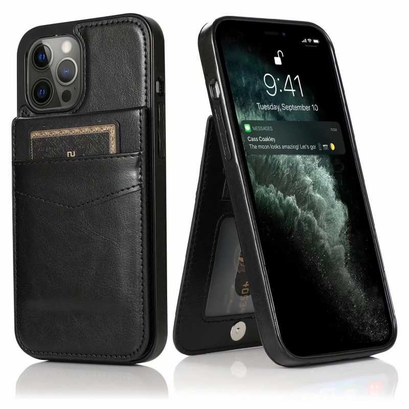 iPhone 12 / 12 Pro Mobilskal Korthållare 6-FACK Retro V3