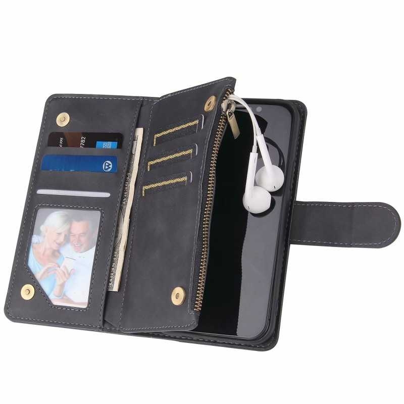 iPhone 11 Multifunktionellt Plånboksfodral Zipper 8-Fack