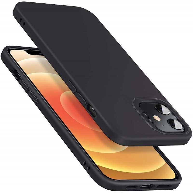 iPhone 13 Gummibelagd Mattsvart Silikon Skal