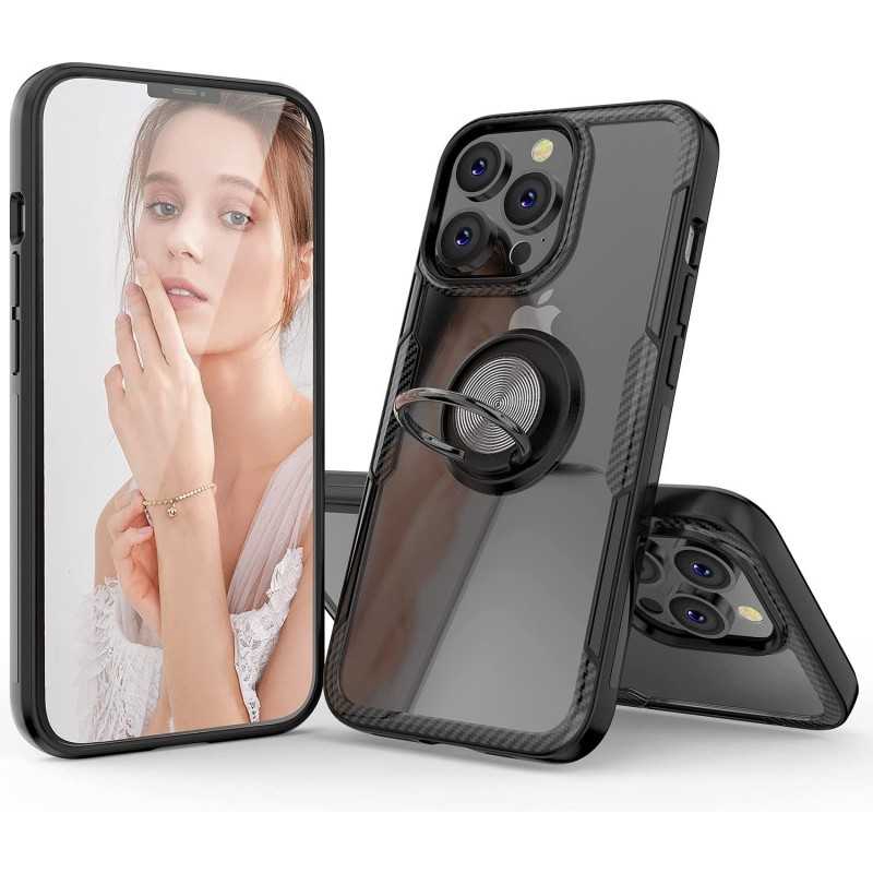 iPhone 13 Pro Praktisk Stöttåligt Skal med Ringhållare V4