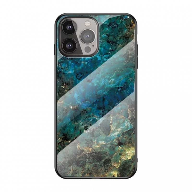 iPhone 13 Pro Max Marmorskal 9H Härdat Glas Baksida Glassback V2