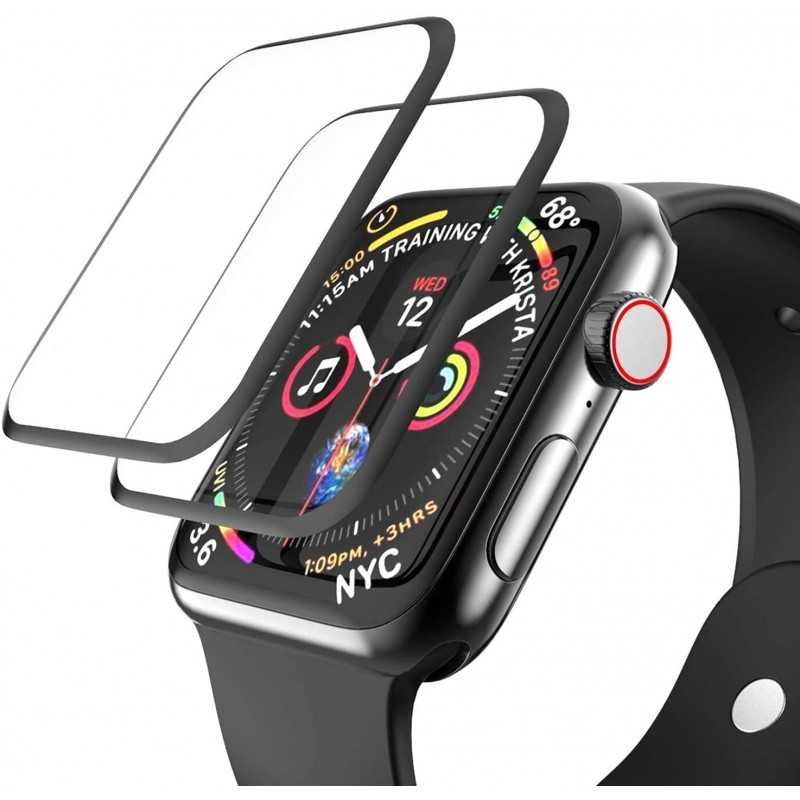 2-PACK Apple Watch Series 7 45mm FullFrame 3D Flexibelt glas 0.26mm 7H
