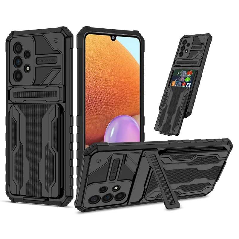 Samsung A13 4G Stöttåligt Skal Kickstand & Kortfack ThinArmor V3