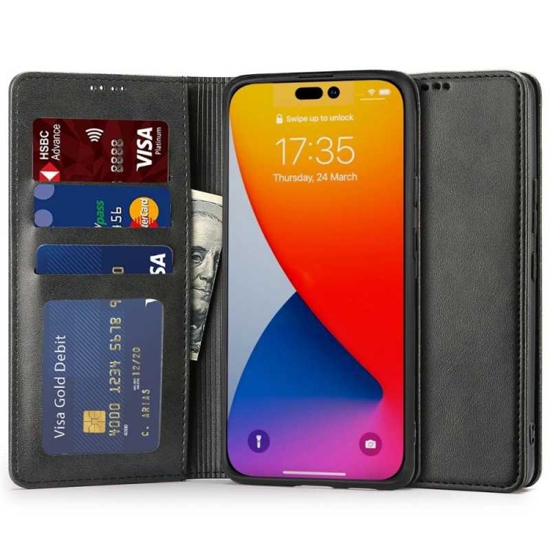iPhone 14 Pro Plånboksfodral PU-Läder 4-FACK