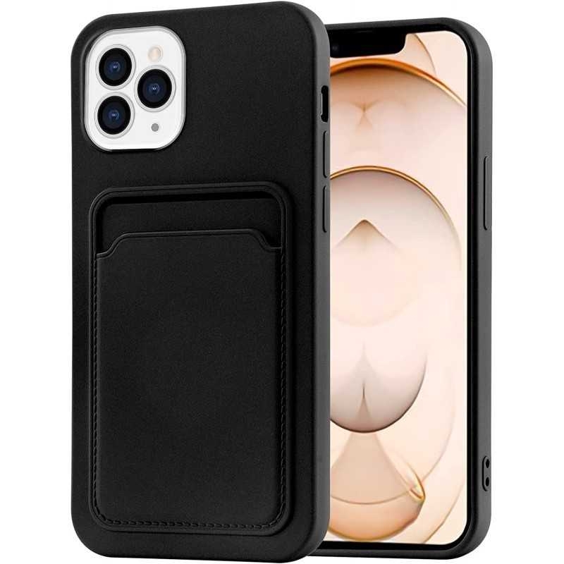 iPhone 14 Pro Max Gummibelagd Stöttåligt Skal med Kortfack Liquid