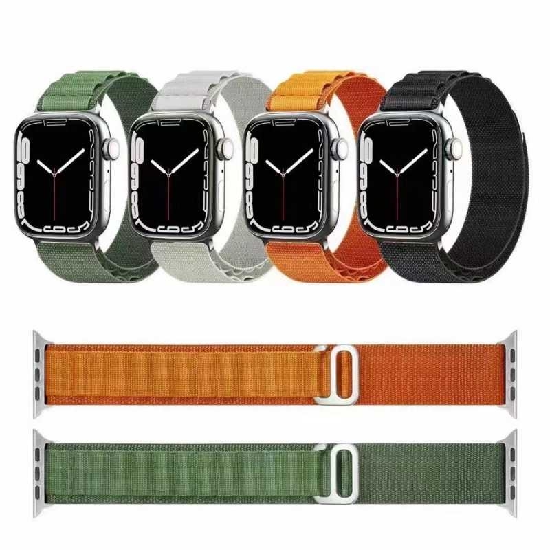Slitstarkt Armband i Nylon för Apple Watch 42/44/45/49mm