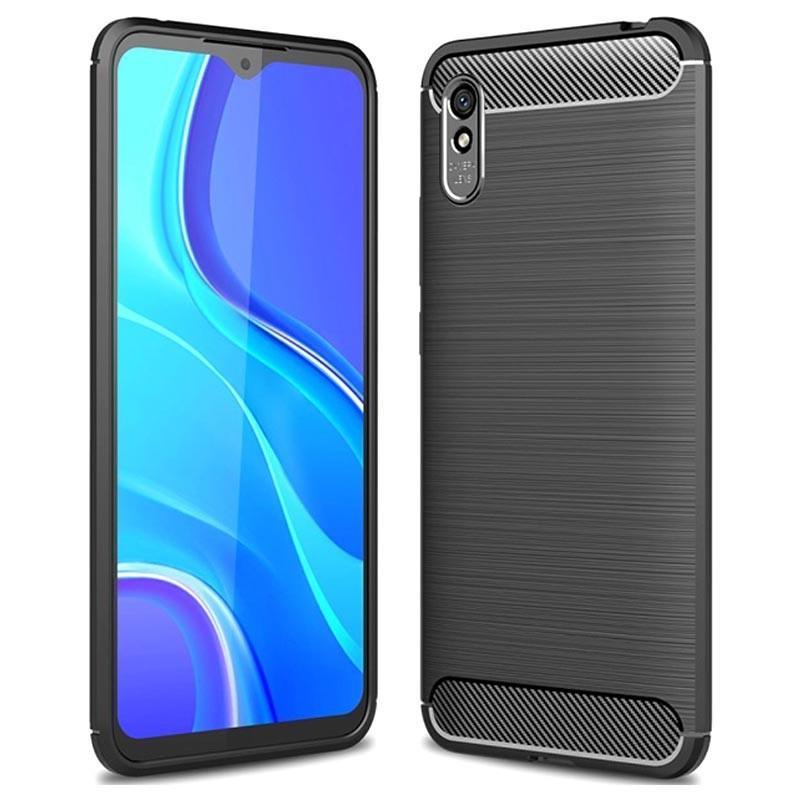 Redmi 9A Stöttåligt Slimmat Skal FullCarbon V4
