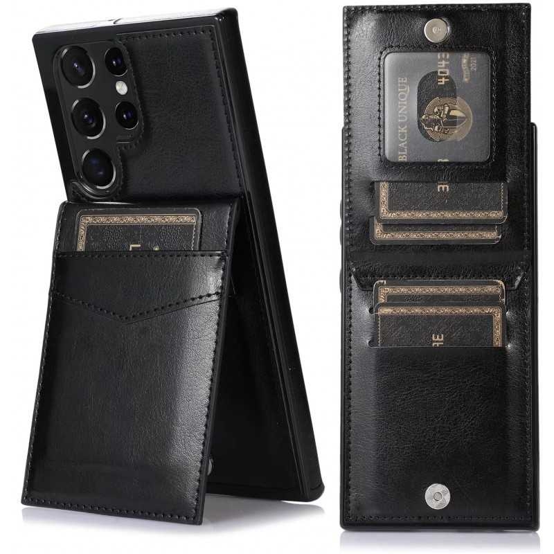 Samsung S23 Ultra Mobilskal Korthållare 5-FACK Retro V3
