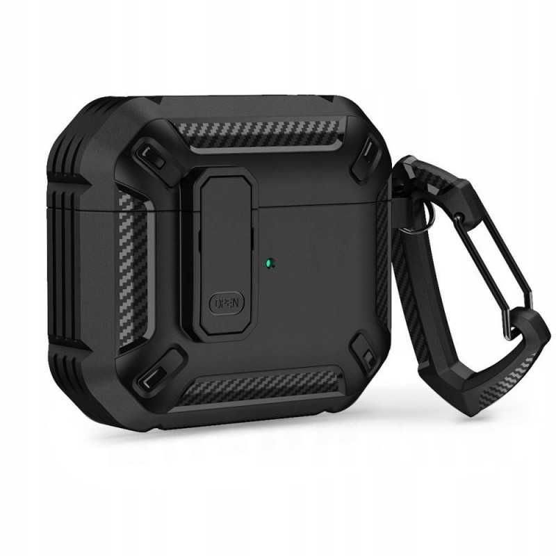 Airpods 3 X-Carbo Stöttåligt Skal med Karbinhake Nordcell™