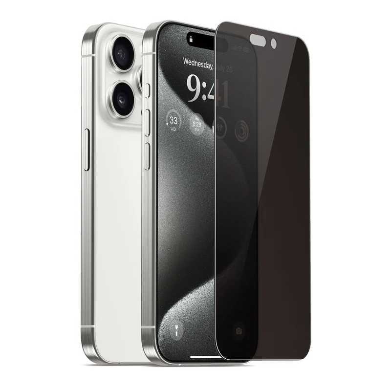 iPhone 15 Privacy Härdat glas 0.26mm 2.5D 9H