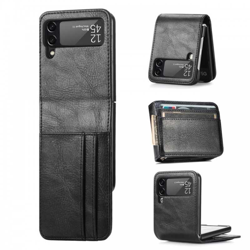4-FACK Plånboksfodral Samsung Z Flip 4 - Svart