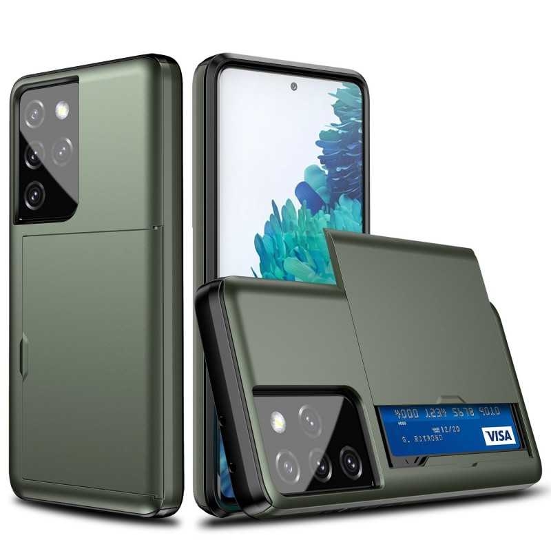 Galaxy S21 Ultra Stöttåligt Skal Kortfack StreetWise