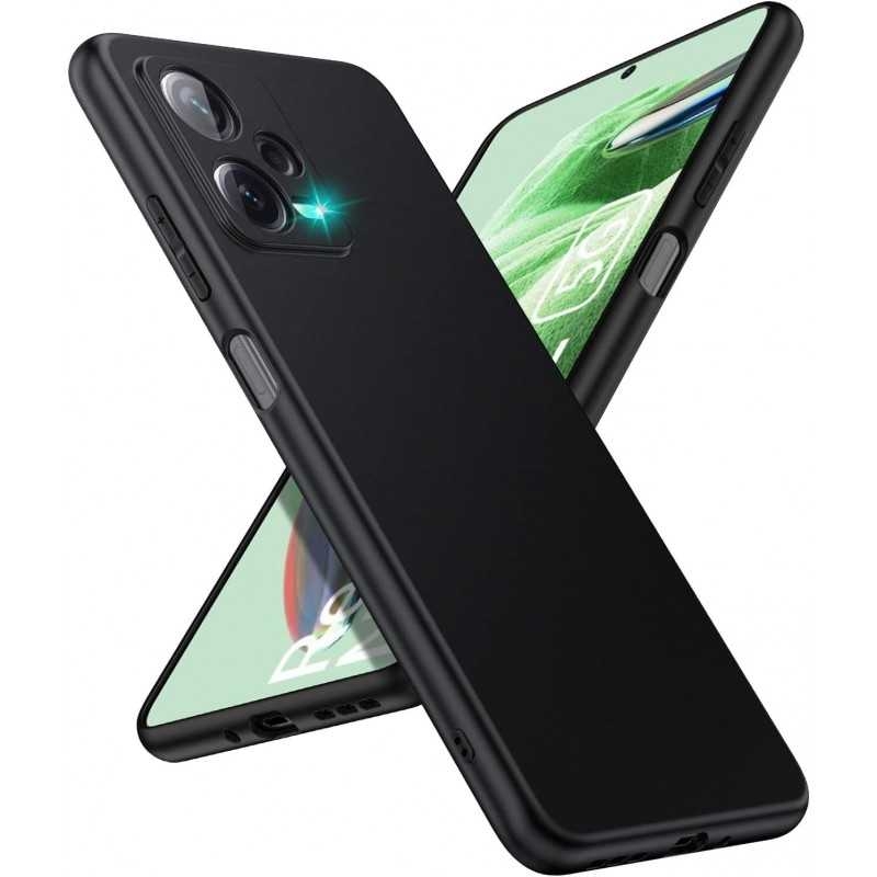 Redmi Note 12 Gummibelagd Mattsvart Silikon Skal