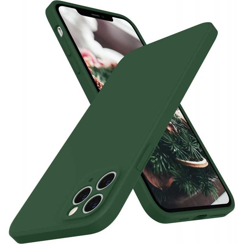 iPhone 12 Pro Gummibelagd Mattgrönt Skal Kameraskydd Liquid