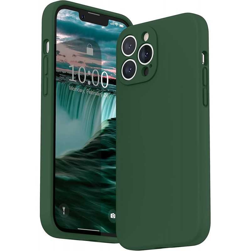 iPhone 13 Pro Gummibelagd Mattgrönt Skal Kameraskydd Liquid