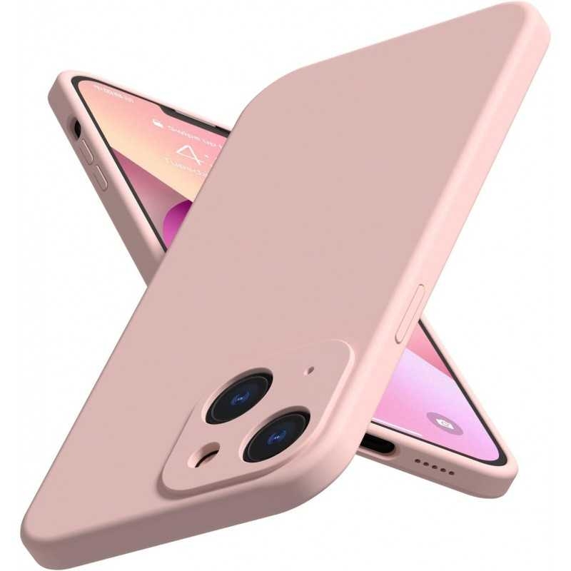 iPhone 13 Mini Gummibelagd Mattrosa Skal Kameraskydd Liquid