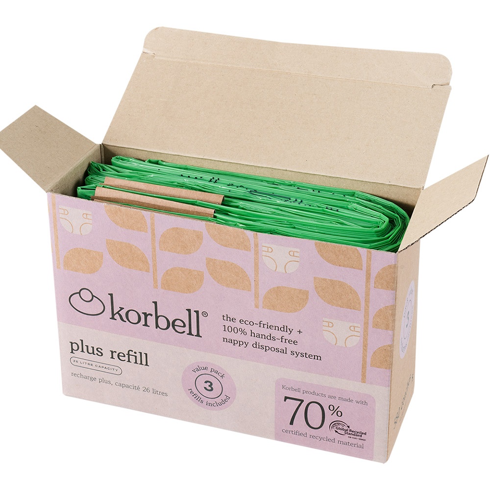 Korbell PLUS Refill 3-pack GRS-certifierad