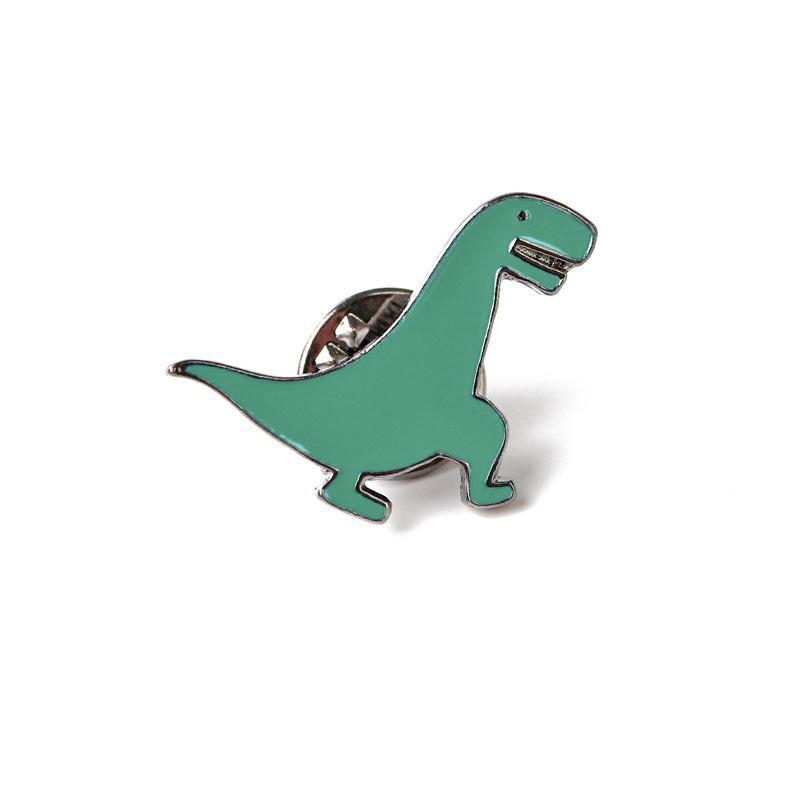 Söt Lekfull Turkos Brosch / Pin i form av en Dinosaurie / Dinosauriebrosch