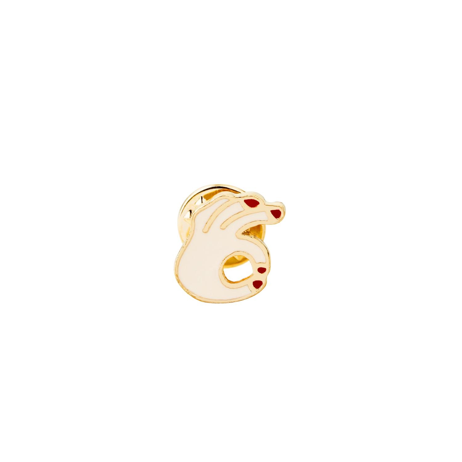 Brosch / Pin i form av en Hand - OK-tecken