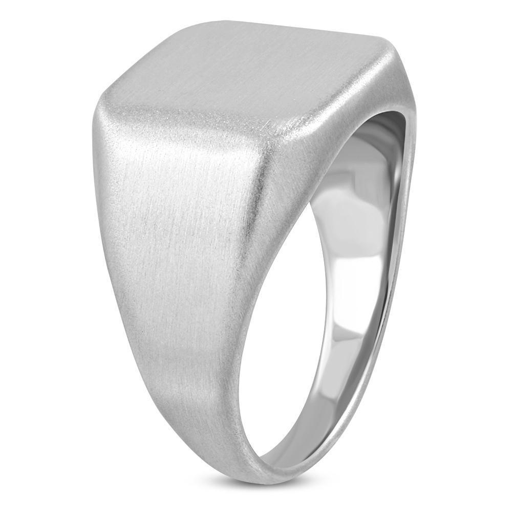 Matt Klackring Herr Ring i Kirurgiskt Stål 316L i Silver Färg - Stilren Design - Stl 20,57