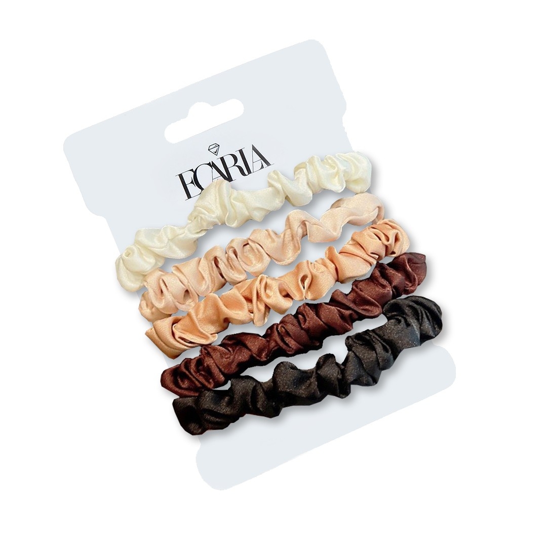 5-pack Scrunchies Hårsnoddar Hårband Håraccessoar - Flerfärgad