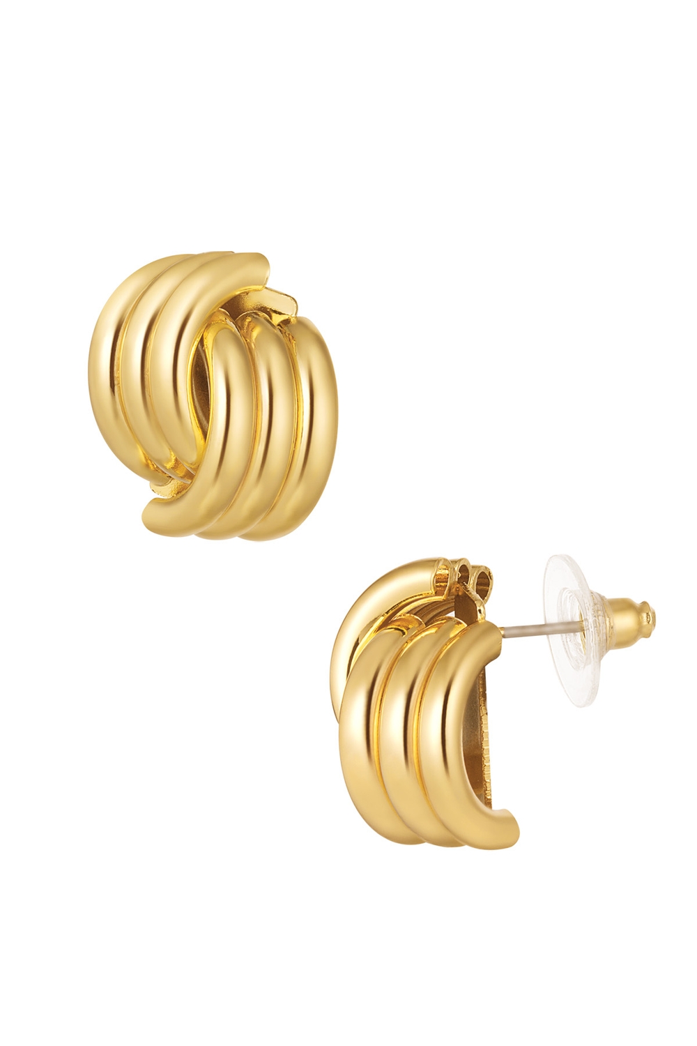 Blanka Statement Örhängen med Korsade Länkar