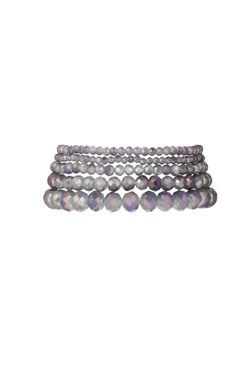5 st Kristallarmband / Armband med Kristall - Grå &