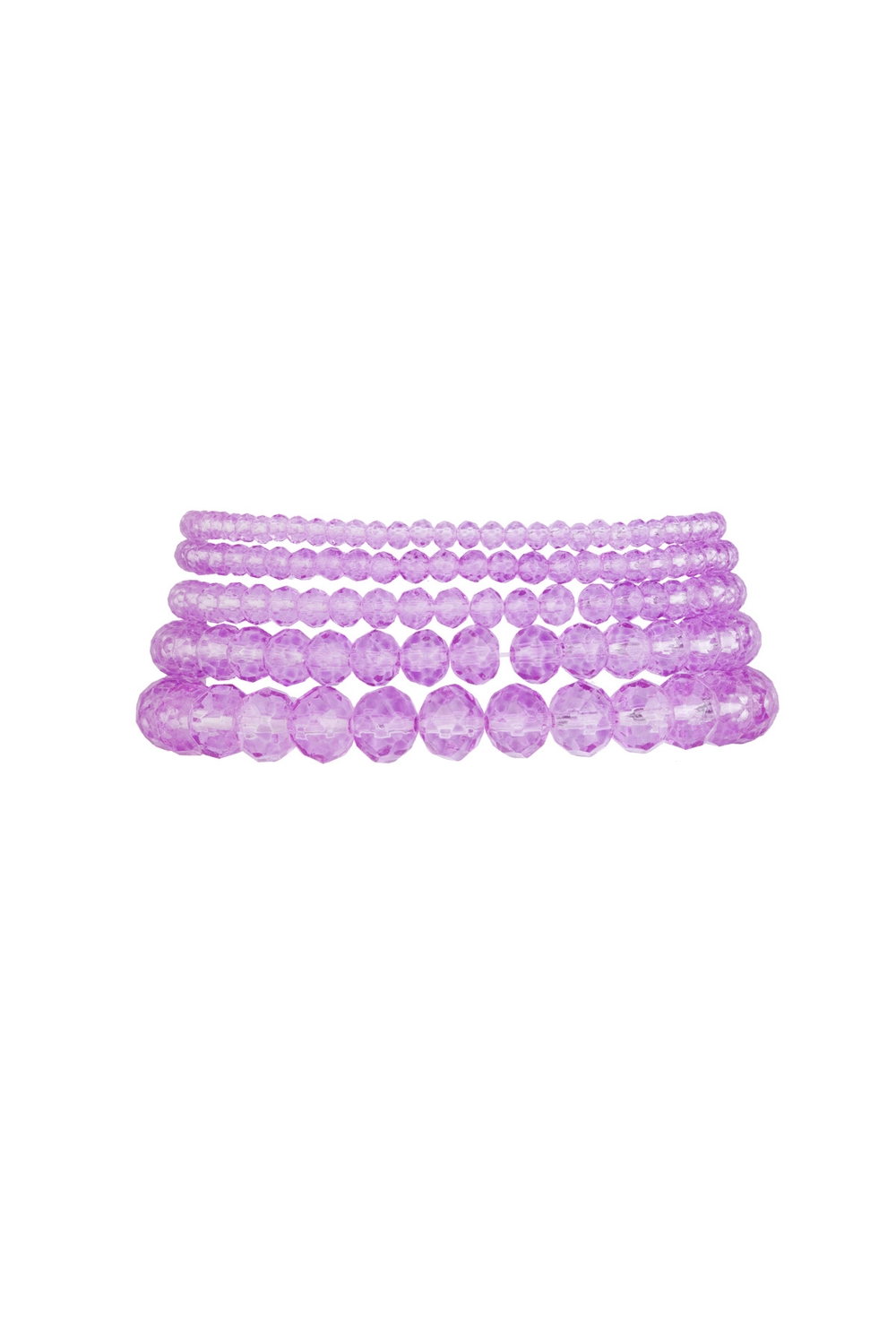 5 st Kristallarmband / Armband med Kristall - Lila / Ljus