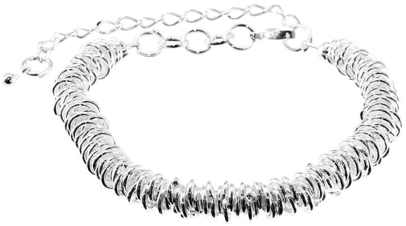 Sött Silver Armband - Kedja Dekorerad med Ringar