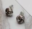Silver Stud Örhängen - Mönstrad Knut