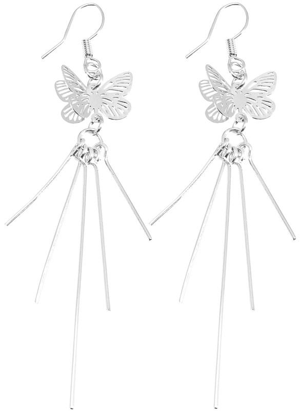 Silver Örhängen med Fjärilar / Butterfly i Fint Mönster