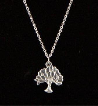 Silver Halsband i Rostfritt Stål - Livets Träd -Symbol för Livet