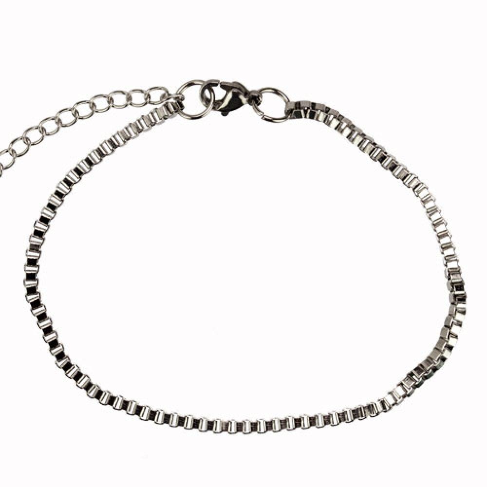 Silver Armband i Rostfritt Stål - Venetiansk Kedja/Länk - 2,5 mm