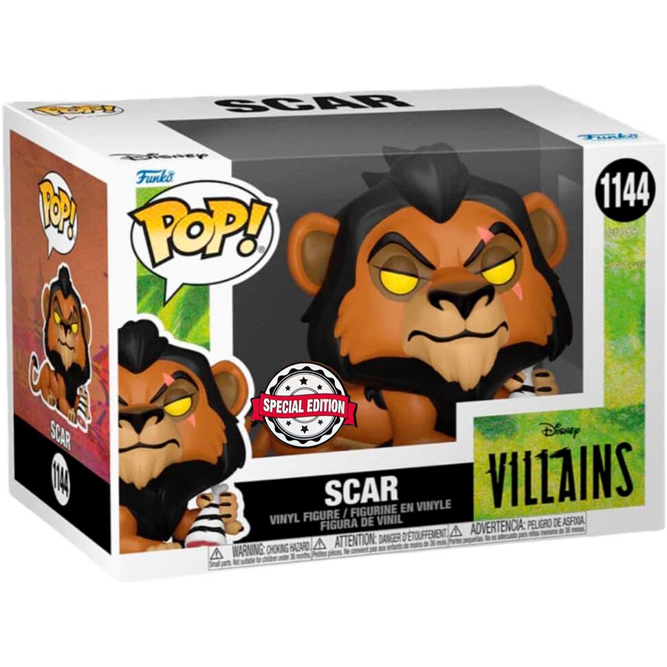 Funko Pop!  Villains: Lion King - Scar (with Meat) (specialty Series Limited Edition) #1144 Vinyl Figure
