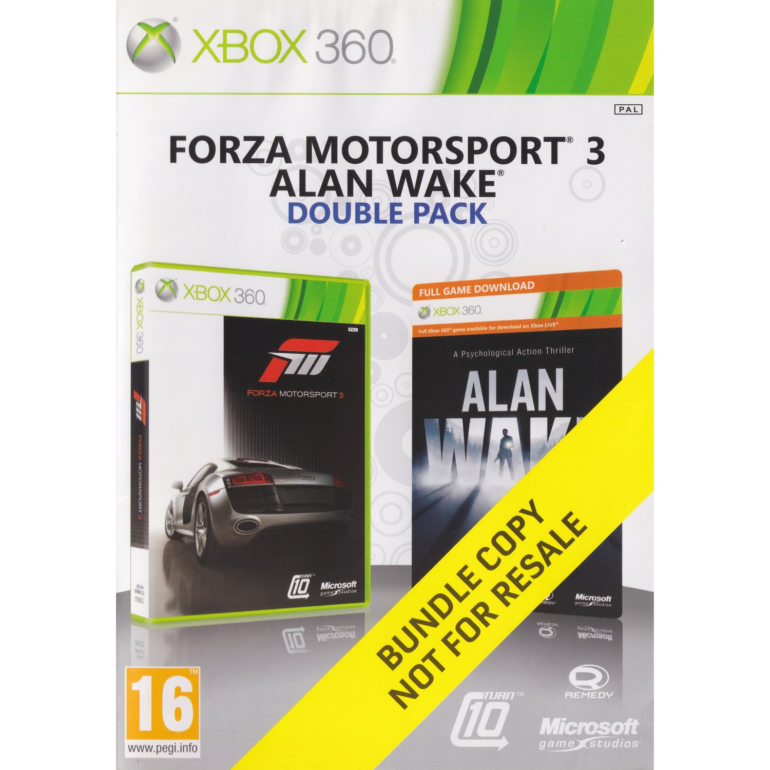 Forza Motorsport 3 & Alan Wake Double Pack Xbox 360 Nordic Bundle Copy (Begagnad)