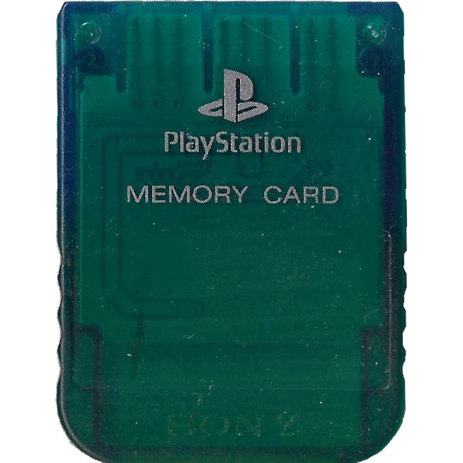 Minnekort 1MB Original Green Transparent Playstation 1 (Brukt)
