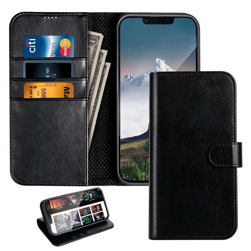 iPhone 17 - Book Case Fodral Mobilplånbok Svart