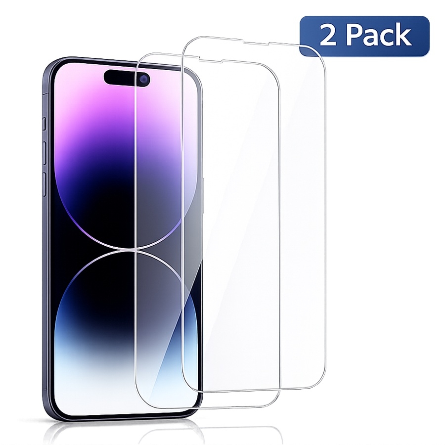 2-Pack - iPhone 17 / iPhone 17 Pro - 2.5D Härdat Glas Displayskydd