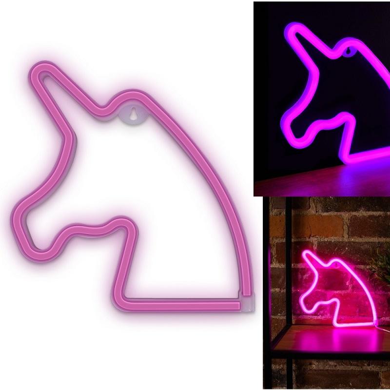 Neon LED UNICORN Batteri + USB Forever Light