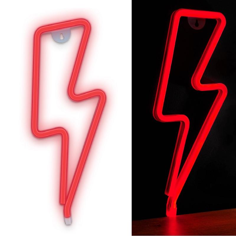 Neon LED BOLT Batteri + USB Forever Light
