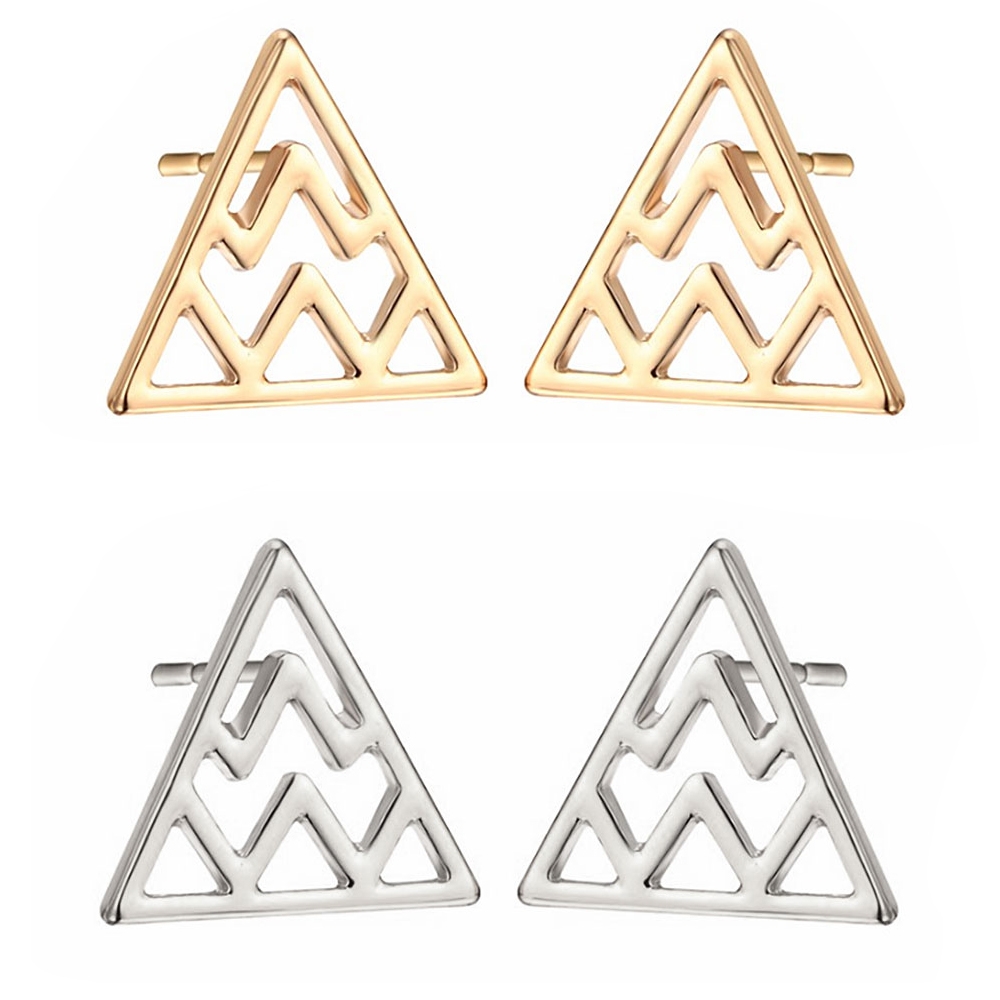Örhängen - "Triangle ZigZag" Guld