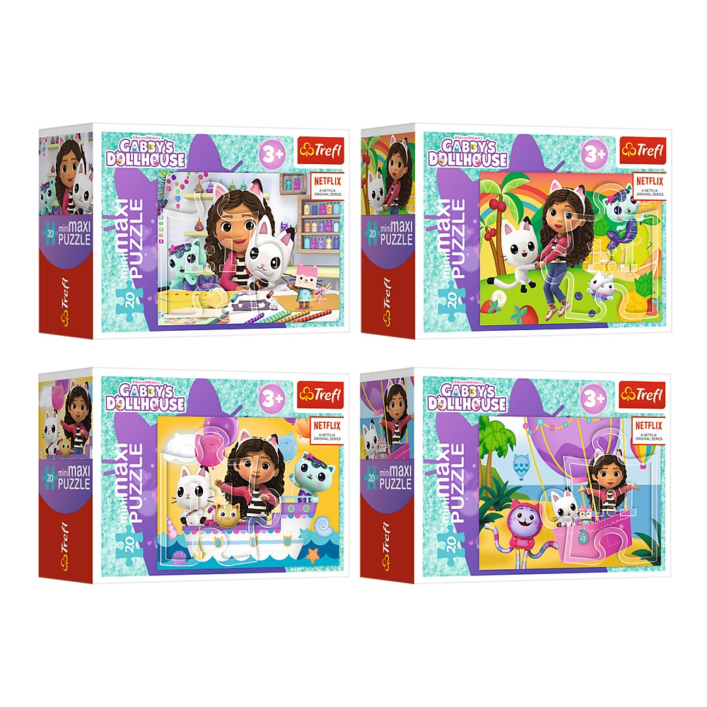 Gabby's Dollhouse Mini Maxi Pussel, 20 bitar för barn | CDON