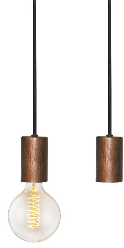 Köp Havsö Lampa i trä med svart textilsladd, E27 | Fyndiq Havsö Lampa i trä med svart textilsladd, E27 Taklampor