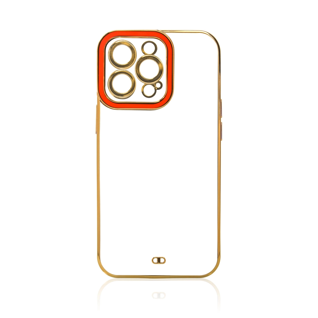 Fashion Case Skal med Ram iPhone 13 Pro Max - Transparent/Guld