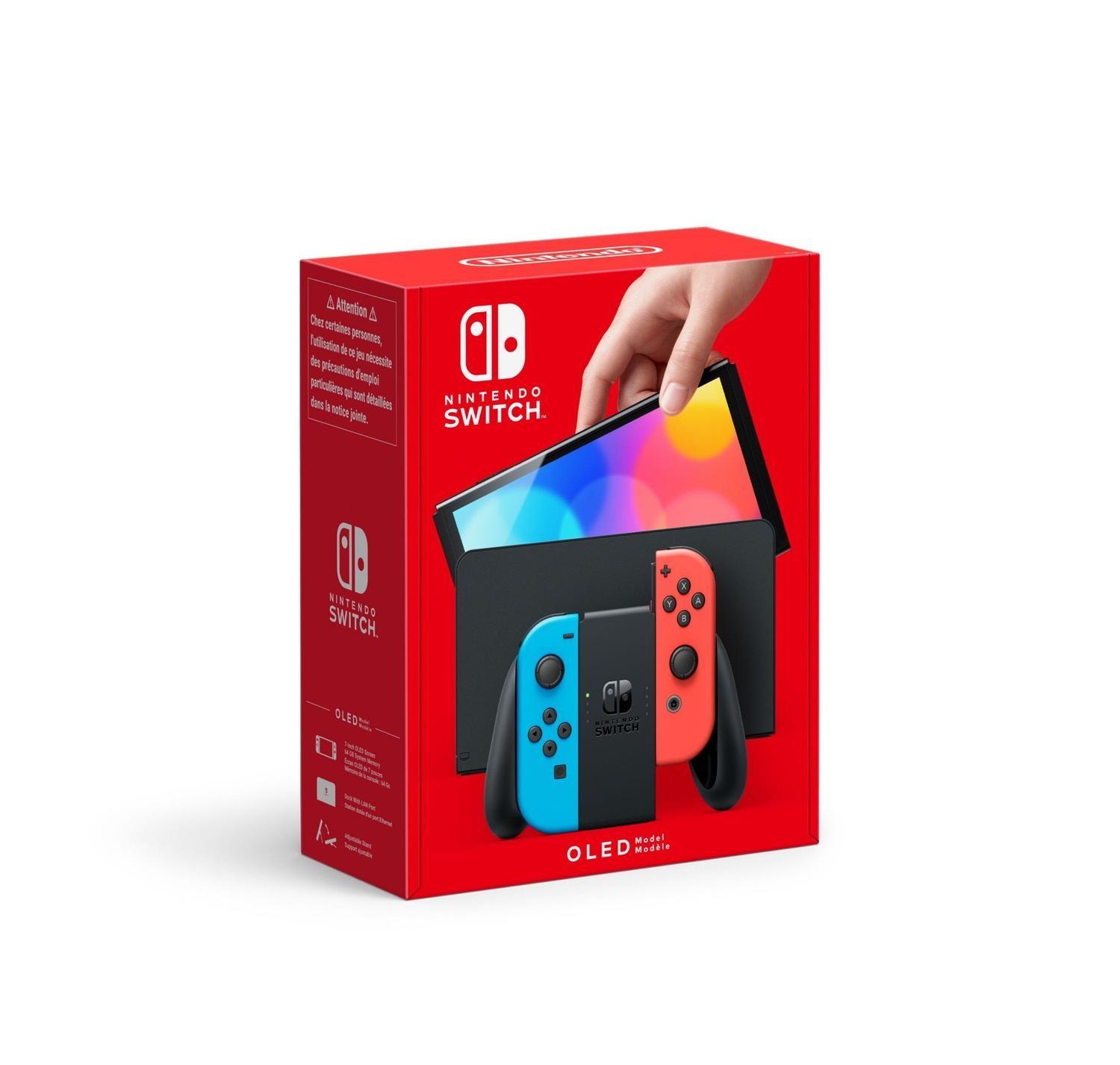 Nintendo Switch OLED Spelkonsol Joy-Con Blå & Röd
