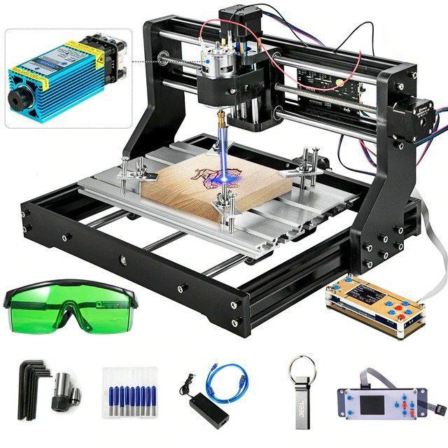500MW Mini lasergraveringsmaskin, stor arbetsyta, 3-axlig, med offlinekontroll