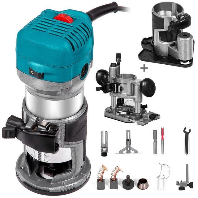 800W 10000-30000RPM Elektrisk trimmer för träbearbetning med tillbehör, noggrann och flexibel, ergonomisk design, bred applikation